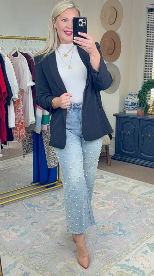 MICA: Strut Your Stuff Embellished Crop Denim