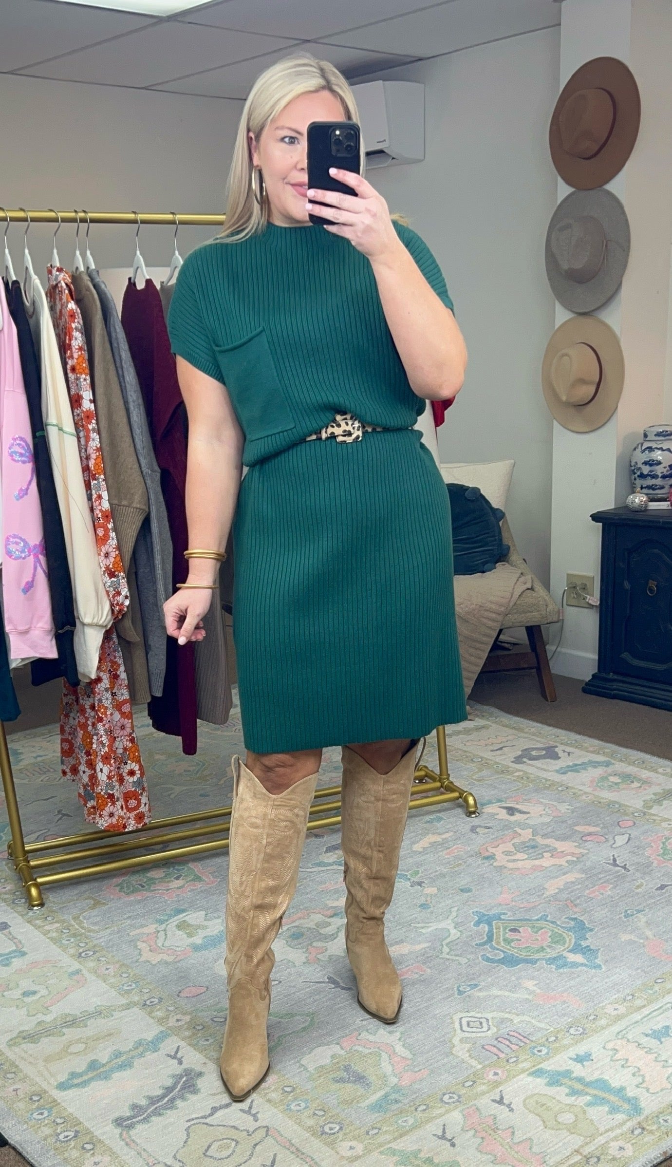 *MORE COLORS* Sweet Escape Ribbed Short Sleeve Sweater Dress