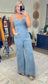 Night in Nashville Wide Leg Denim Jumpsuit