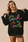 Trick or Treat Tinsel Embellished Pullover