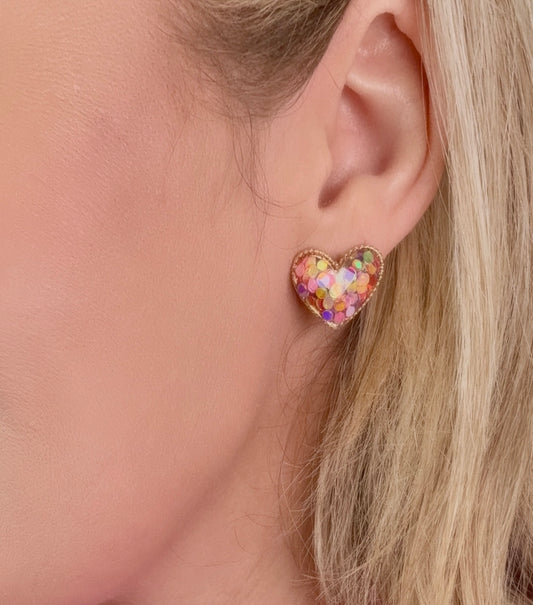 Happy Hearts Confetti Stud Earrings