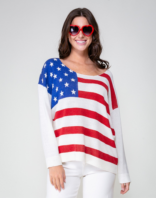 Star Spangled Light Knit Top