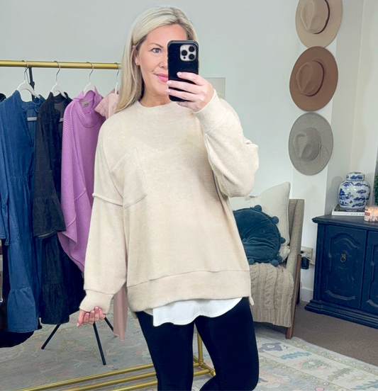 Warm Fuzzies Brushed Knit Top