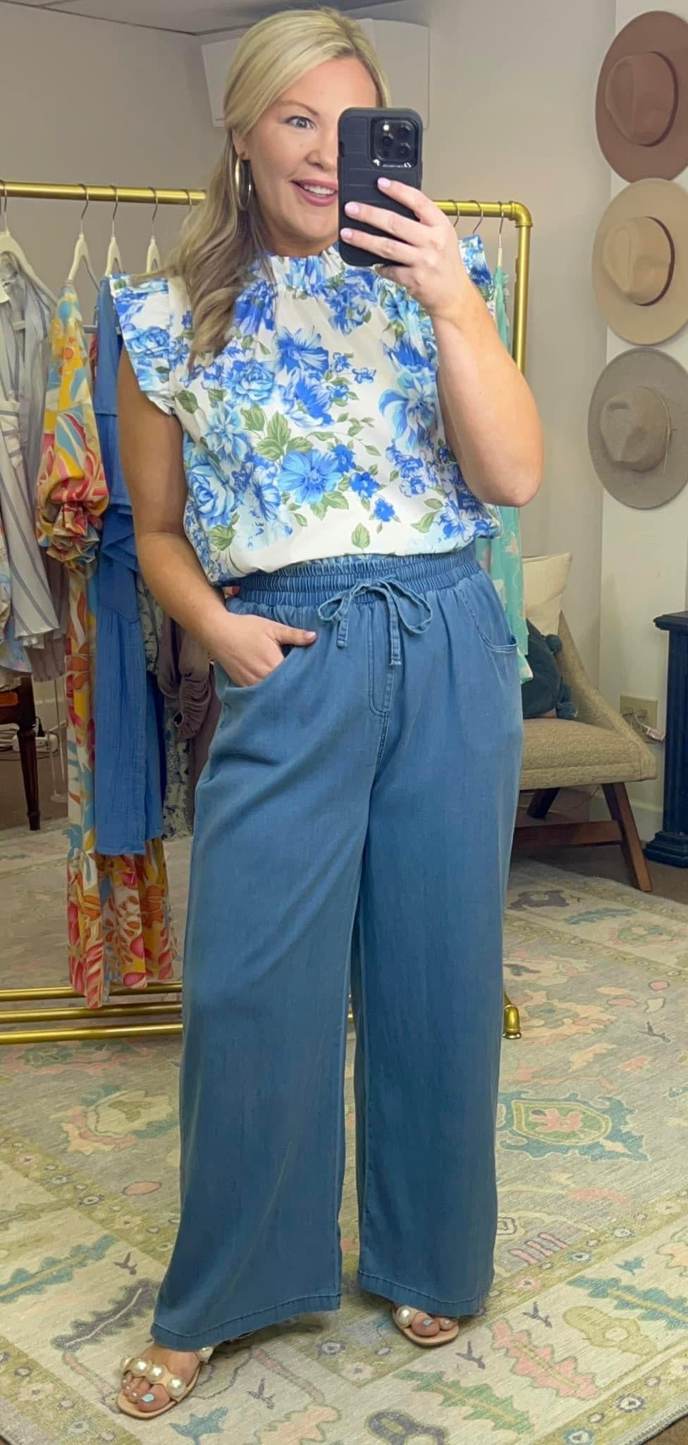 Gabrielle Poplin Ruffle Top