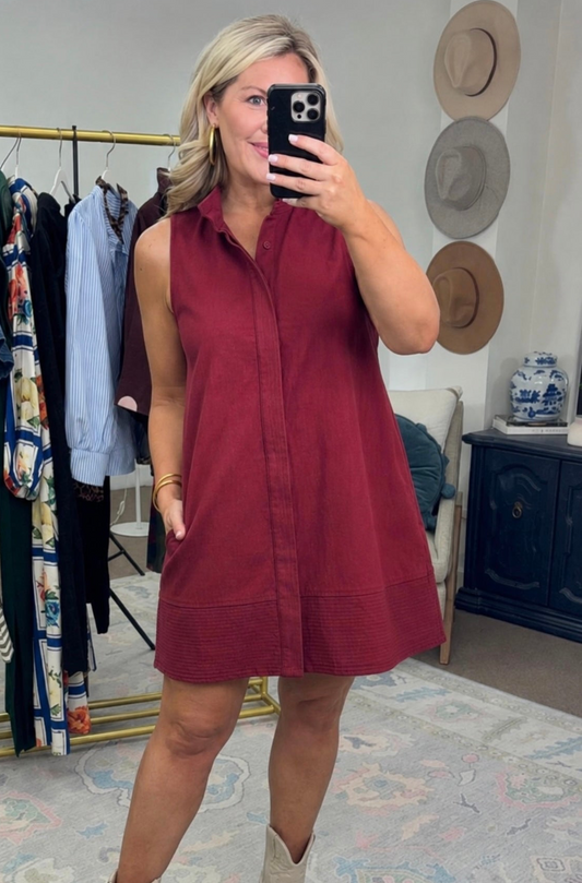 **MORE COLORS** ENTRO: Southern Standard Stand Collar Dress