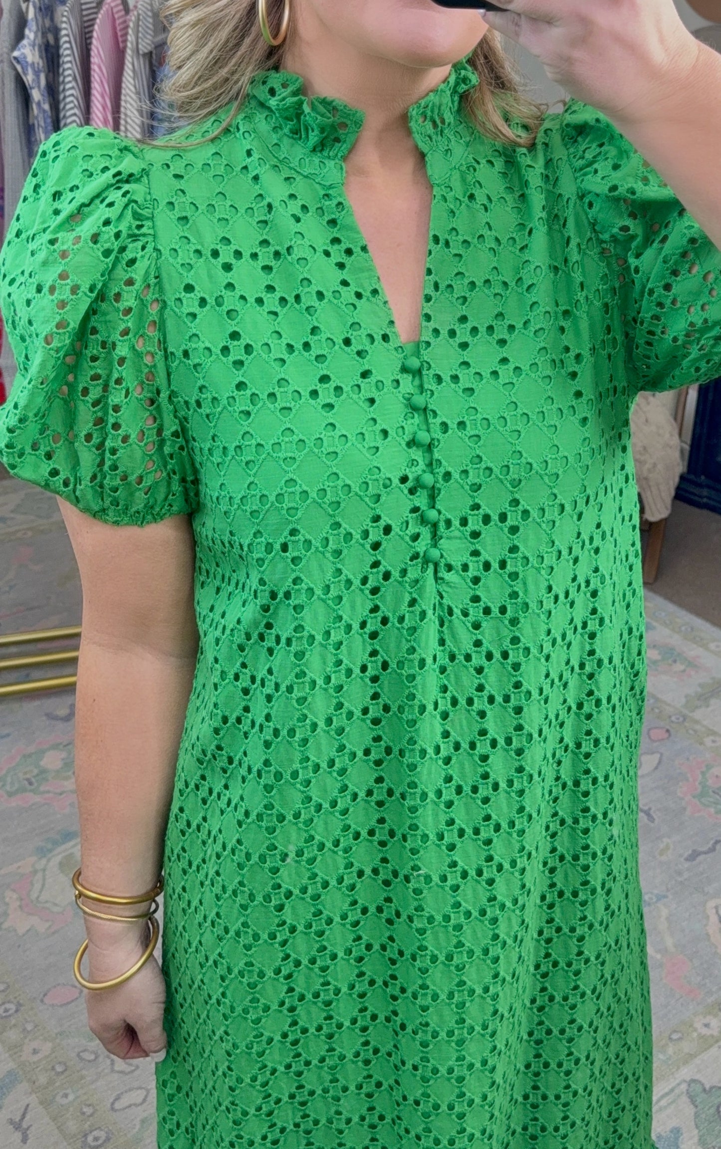 **MORE COLORS** Tea at the Terrace Eyelet Midi Dress