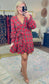 Tartan Ruffle Wrap Dress