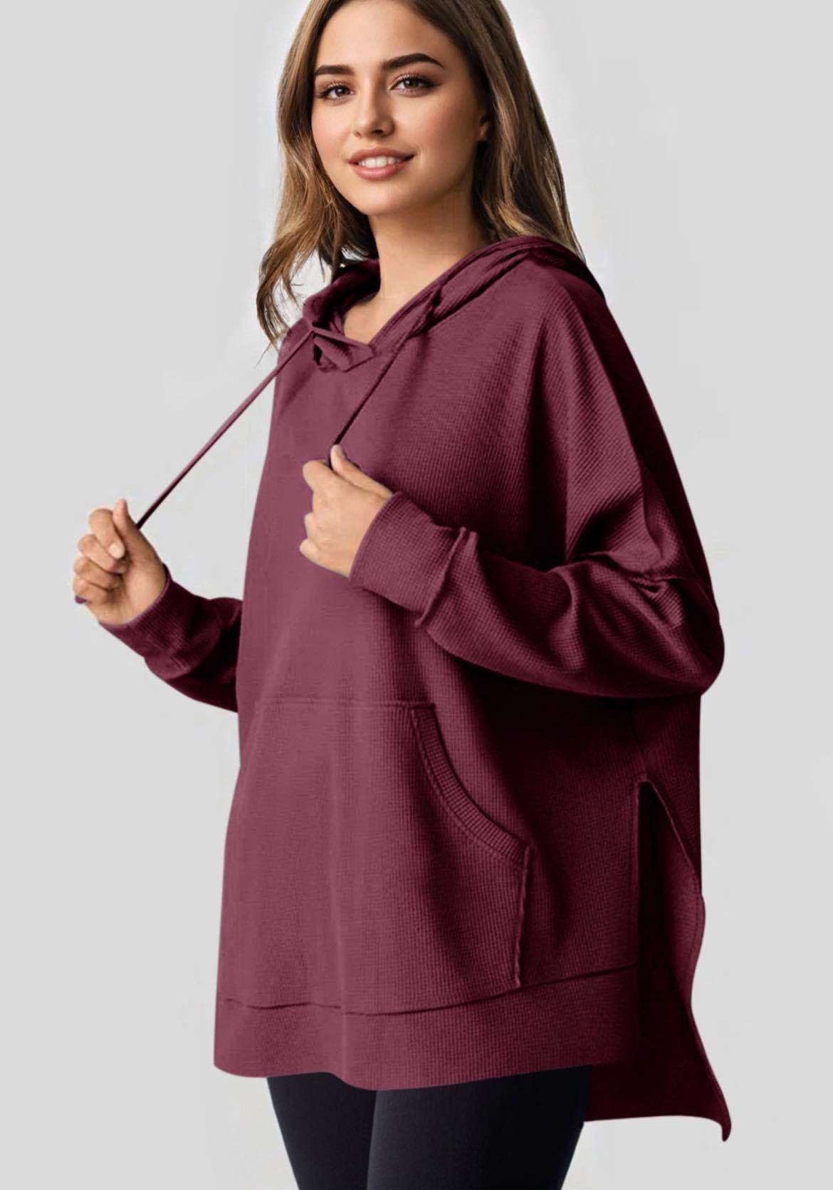 **MORE COLORS** All Good Side Split Pullover Top