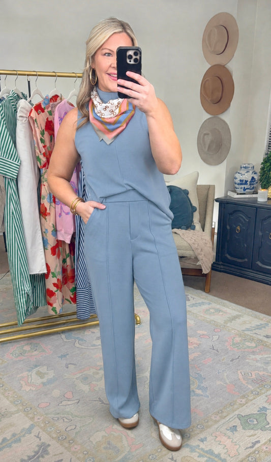 **MORE COLORS** Effortless Edit Brushed Modal Scuba Pintuck Trousers