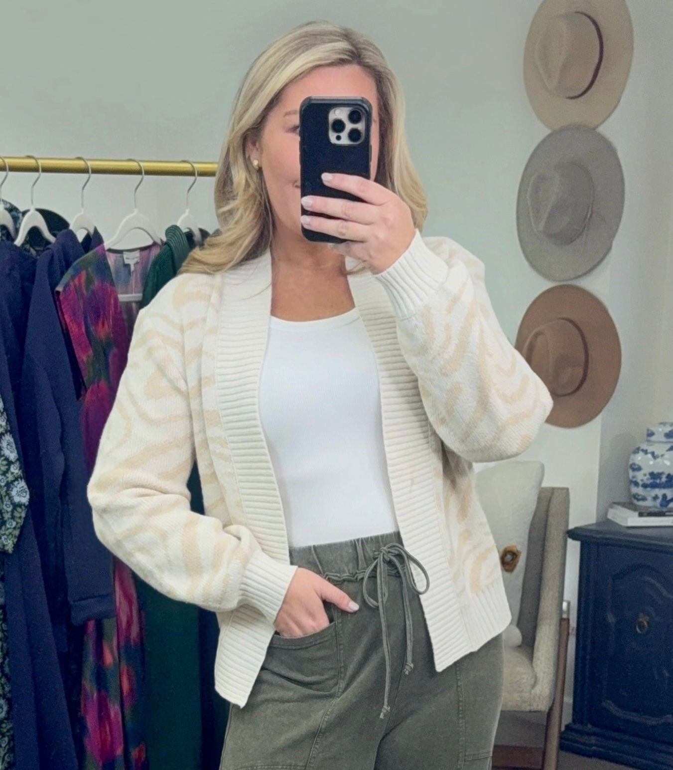 Neutral Territory Animal Print Knit Cardigan