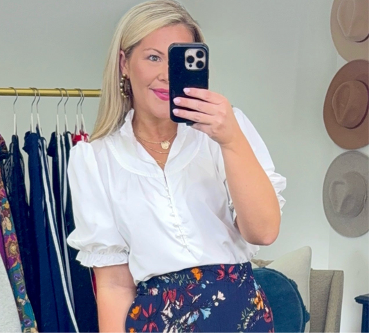 Proper Privileges Ruffle Neck Blouse