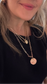 Three Wishes Hammered Pendant Layer Necklace
