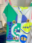 New Perspective Abstract Print Belted Dress
