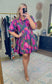 Abstract in Awe Watercolor Print Dress