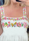 Simple Pleasures Linen Embroidered Fit and Flare Dress