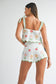 Embroidered Scallop Short Set