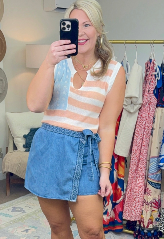**MORE COLORS** American Beauty Light Knit Top
