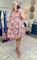 Forever Amen Watercolor Print Babydoll Dress
