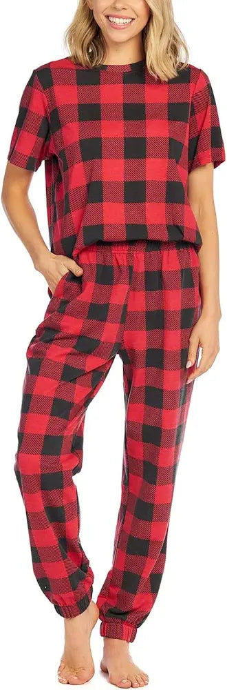Committed to Cozy Printed Pajama Set