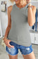 **MORE COLORS** Ribbed High Neck Tank Top