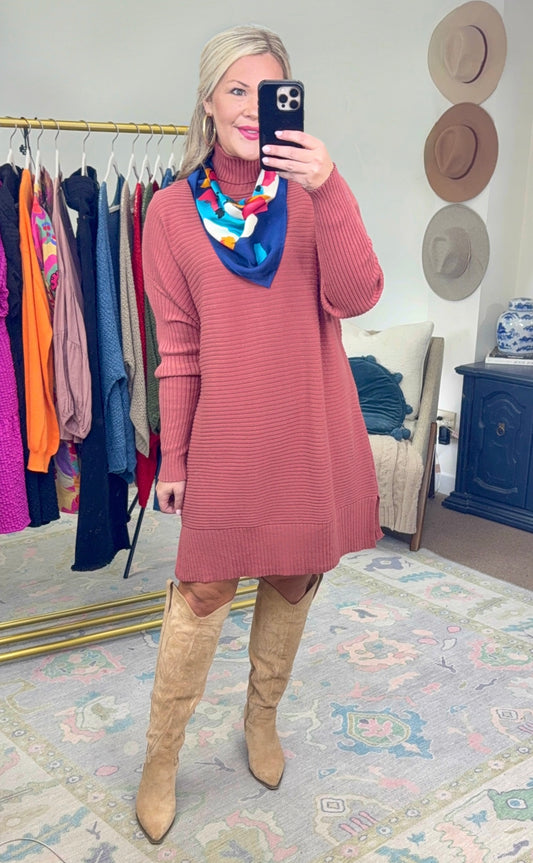 Soft Launch Ribbed Sweater Dress