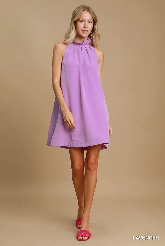 **MORE COLORS** Invite Only Bow Tie Ruffle Neck Dress