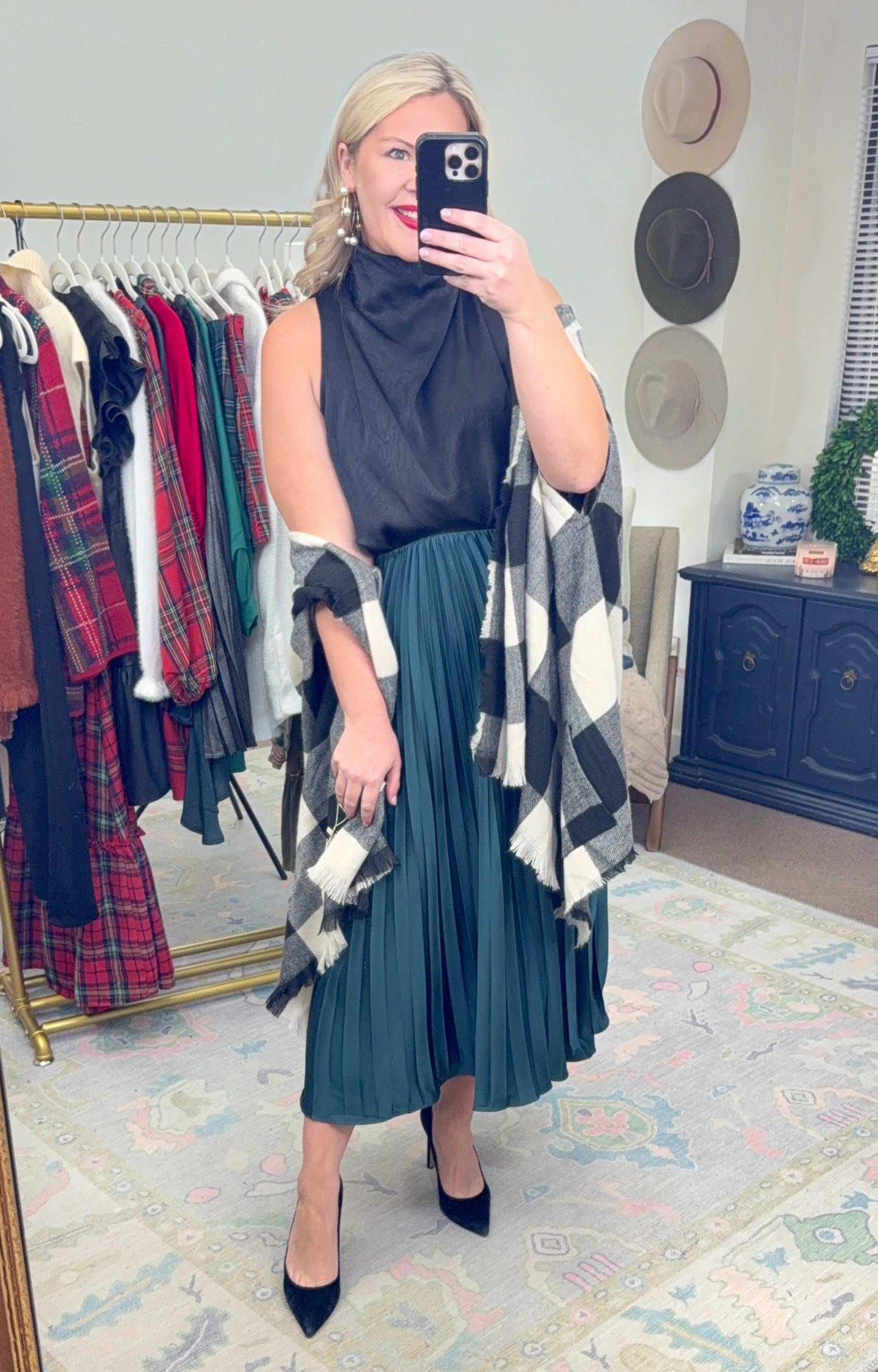 Elegance Embodied Pleated Midi Skirt
