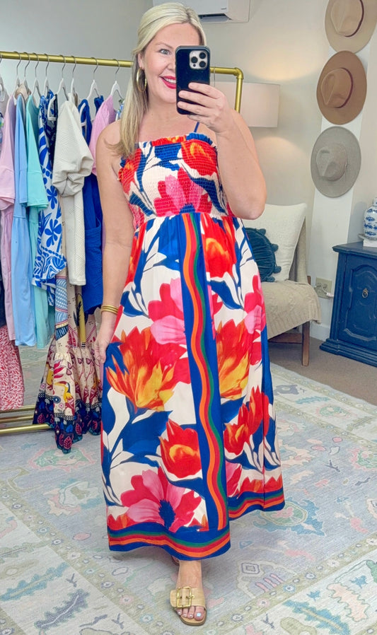 Rio Retreat Floral Print Maxi Dress