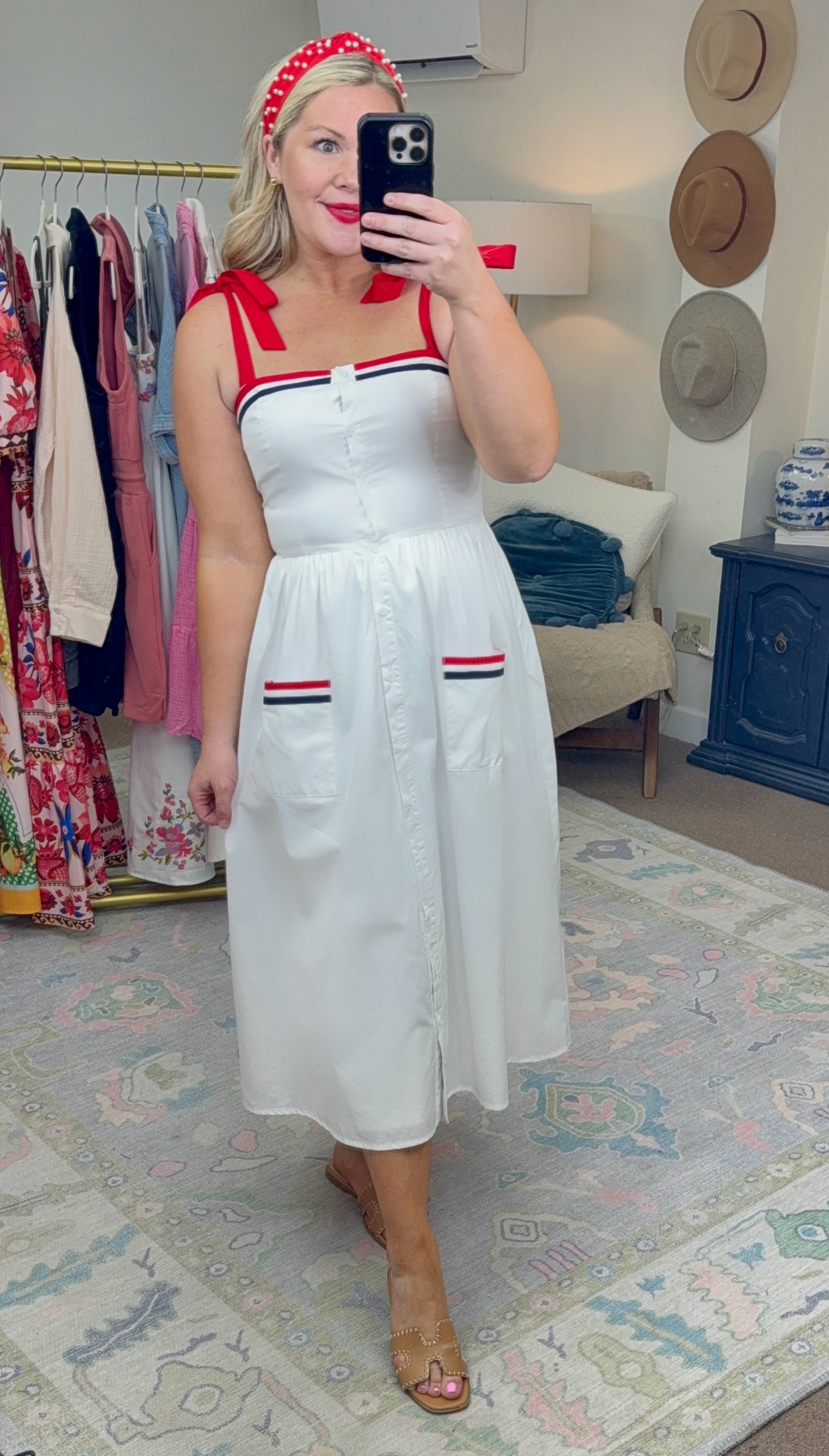 Amazing Grace Stripe Contrast Midi Dress