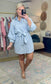 Mostly You Stripe Sash Waist Shirt Dress