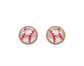 Baseball Pearl Stud Earrings