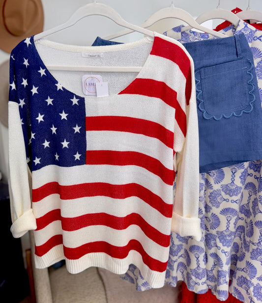 Star Spangled Light Knit Top