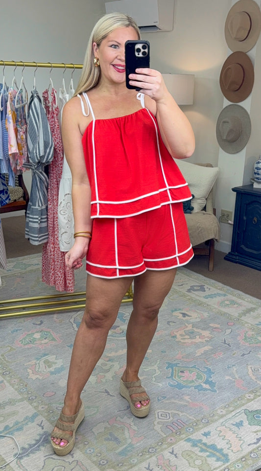 **MORE COLORS** Talk of the Town Shoulder Tie Romper