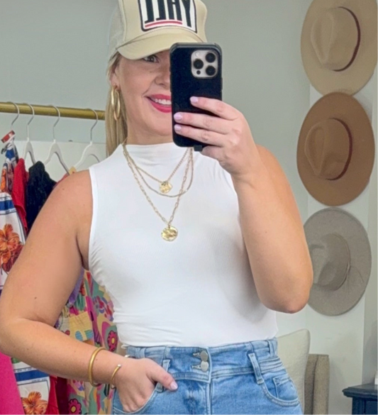 ✨RESTOCK✨ **MORE COLORS** One and Only High Neck Ribbed Tank Top