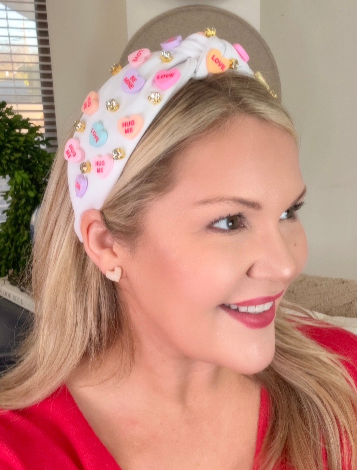 Conversation Hearts Knot Headband