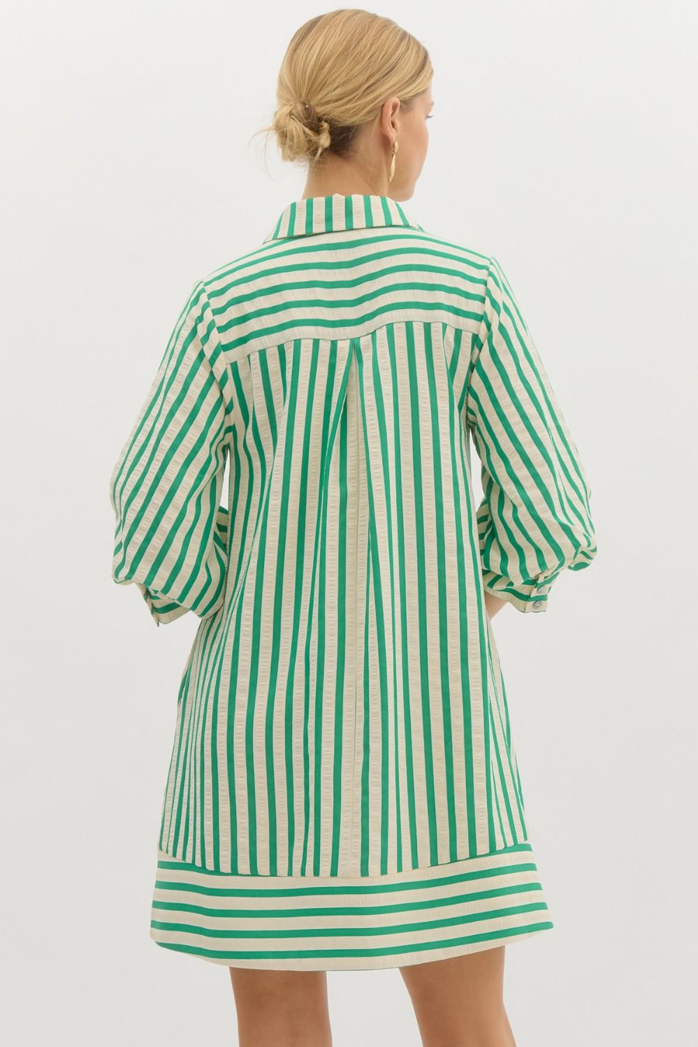 Afternoon Stroll Stripe Shirt Dress