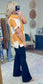Golden Foliage Knit Tunic Top