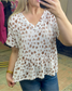 Animal Print Peplum Tee