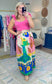 Hot Tropic Abstract Print Skirt