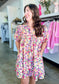 Forever Amen Watercolor Print Babydoll Dress