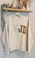 WWJD Embroidered Patch Graphic Mock Neck Sweatshirt