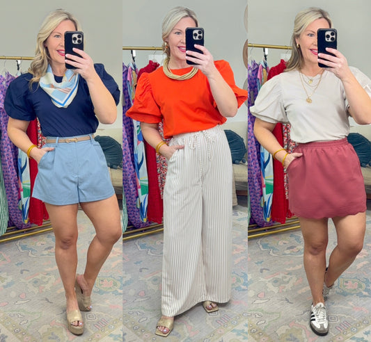 ✨SATURDAY STEAL DEAL✨ 
Structured Staple Poplin Puff Sleeve Top