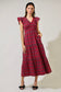 All I Want Red Tartan Tiered Dress