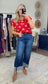 Polka Face Colorblock Dot Knit Top