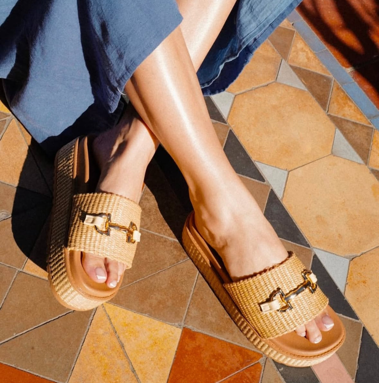 Your Move Raffia Platform Sandals