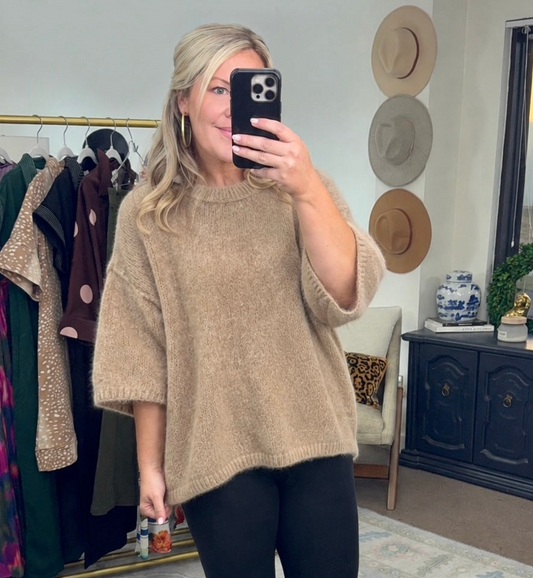 **MORE COLORS** Knit Happens Slouchy Mohair Sweater