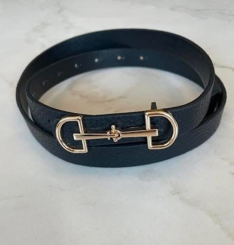 **MORE COLORS** Back in the Saddle Pebbled Horsebit Belt