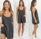 For the Fun of it Charcoal Romper Dress