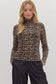 Untamed Leopard Print Mock Neck Top
