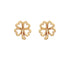 Gold Outline Clover Stud Earrings